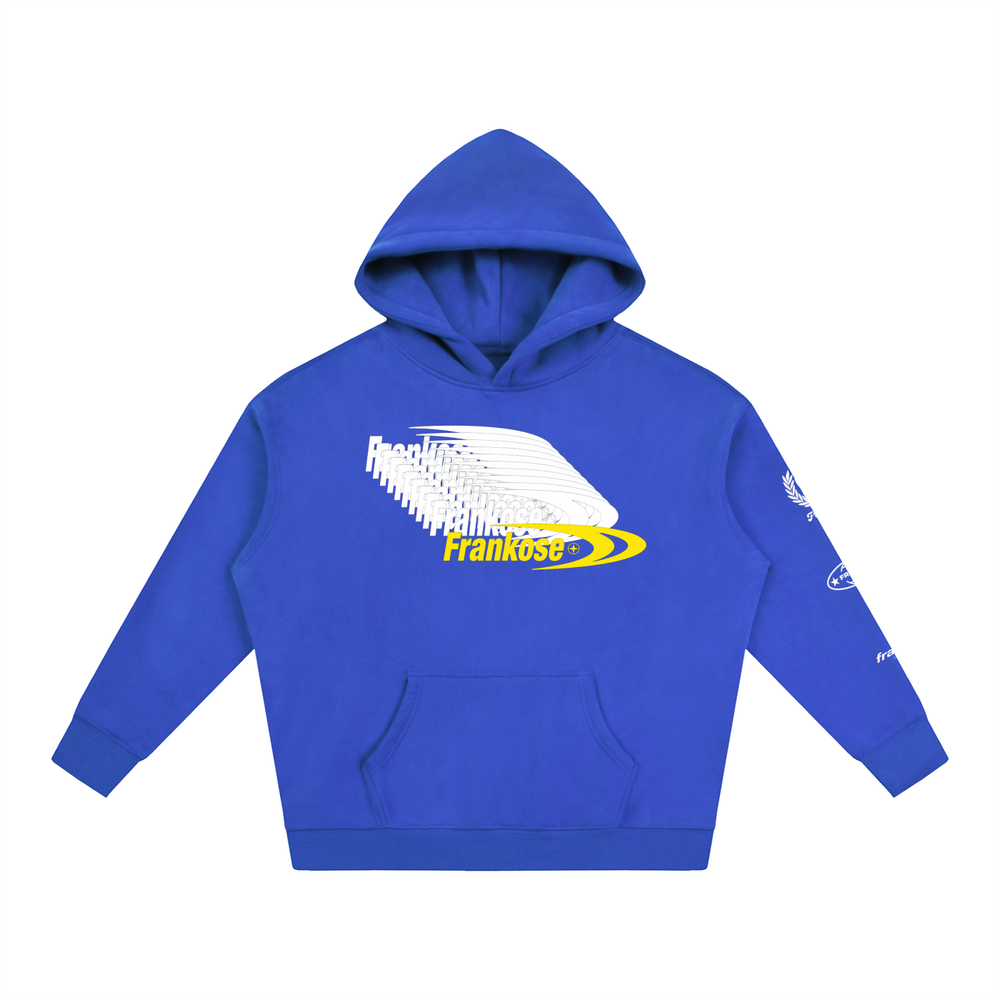 FRANKOSE OVERSIZE FLEECE HOODIE in Klein Blue