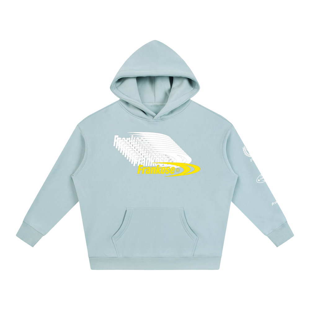 FRANKOSE OVERSIZE FLEECE HOODIE in Light Blue